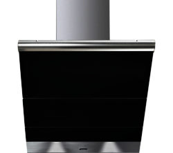 Smeg Linea KTS75NCE Chimney Cooker Hood - Stainless Steel & Black Glass